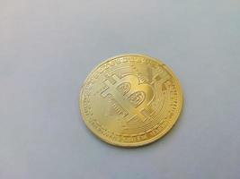 symbool van de eerste cryptogeld bitcoin foto