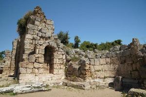 perge oude stad in antalya, turkiye foto