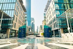 Dubai , vae, 2022 - Dubai financieel centrum wijk diffc,verenigd Arabisch emiraten uniek modern gebouwen foto