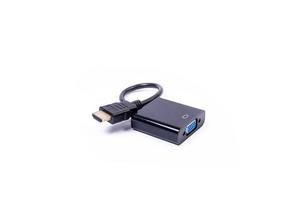 divers omzetter kabels adapters voor computers en smartphones hdmi vga USB dvi dp geïsoleerd Aan wit foto