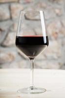 rode wijnglas foto