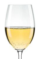 wijnglas en witte wijn foto