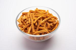 gezouten soja stokjes is Indisch namkeen snacks welke is hand- gemaakt foto