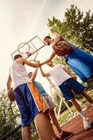 droom team van basketbal spelers foto