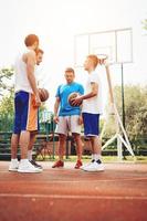 basketbal straat spelers foto