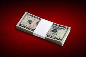 bundel van ons dollar rekeningen geïsoleerd Aan wit. pak van Amerikaans geld met hoog resolutie Aan perfect wit achtergrond foto