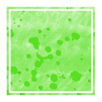 groen hand- getrokken waterverf rechthoekig kader achtergrond structuur met vlekken foto