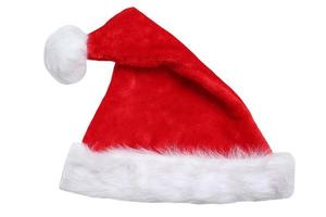 kerstman hoed op Kerstdecoratie geïsoleerd foto