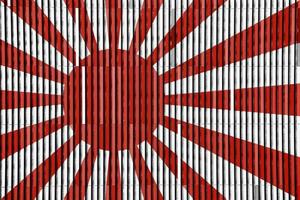 Japans marine keizerlijk vlag Aan een getextureerde achtergrond. concept collage. foto