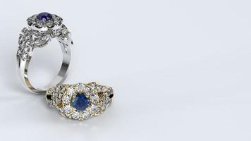 bruiloft, ring, goud, zilver, diamant, verloving, mode, huwelijk, steen, 3d geven foto