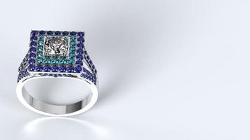 bruiloft, ring, goud, zilver, diamant, verloving, mode, huwelijk, steen, 3d geven foto