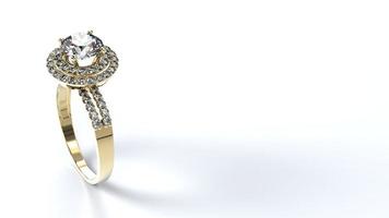 bruiloft, ring, goud, zilver, diamant, verloving, mode, huwelijk, steen, 3d geven foto