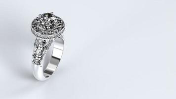 bruiloft, ring, goud, zilver, diamant, verloving, mode, huwelijk, steen, 3d geven foto