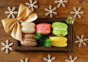 veelkleurige Franse bitterkoekjes zoete traktaties kerstcadeau