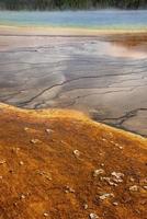 toneel- geothermisch landschap van groots prismatisch voorjaar Bij yellowstone park foto