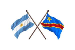 Argentinië versus democratisch republiek Congo twee land vlaggen foto