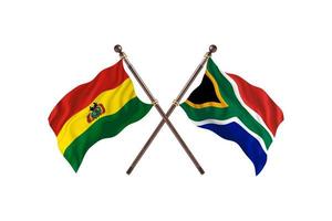 Bolivia versus zuiden Afrika twee land vlaggen foto