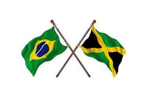 Brazilië versus Jamaica twee land vlaggen foto
