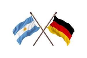 Argentinië versus Duitsland twee land vlaggen foto