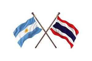 Argentinië versus Thailand twee land vlaggen foto