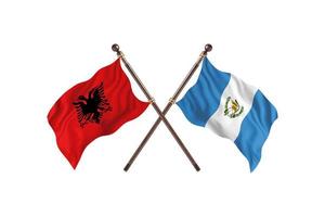 Albanië versus Guatemala twee land vlaggen foto