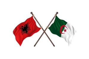 Albanië versus Algerije twee land vlaggen foto