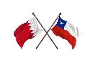Bahrein versus Chili twee land vlaggen foto