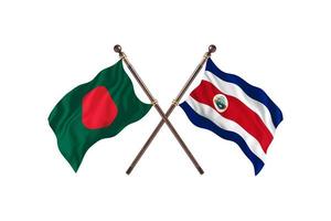 Bangladesh versus costa rica twee land vlaggen foto