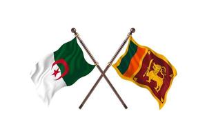 Algerije versus sri lanka twee land vlaggen foto