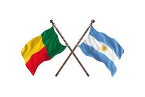 Benin versus Argentinië twee land vlaggen foto