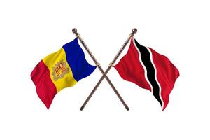 Andorra versus Trinidad en Tobago twee land vlaggen foto