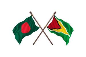 Bangladesh versus Guyana twee land vlaggen foto