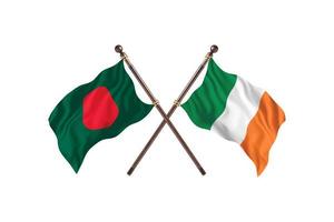 Bangladesh versus Ierland twee land vlaggen foto