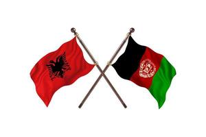 Albanië versus afghanistan twee land vlaggen foto