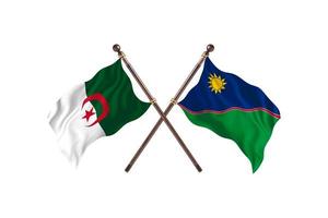 Algerije versus Namibië twee land vlaggen foto