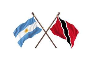 Argentinië versus Trinidad en Tobago twee land vlaggen foto