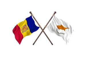 Andorra versus Cyprus twee land vlaggen foto