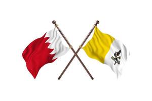 Bahrein versus heilig zien twee land vlaggen foto