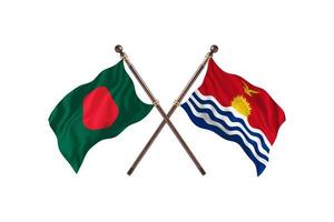 Bangladesh versus Kiribati twee land vlaggen foto