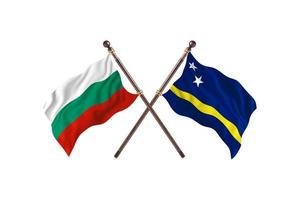 bulgarije versus Curacao twee land vlaggen foto