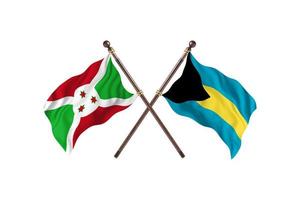 Burundi versus de Bahamas twee land vlaggen foto