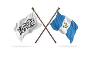 Islamitisch emiraat van afghanistan versus Guatemala twee land vlaggen foto