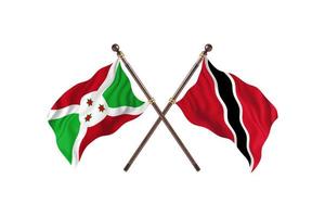 Burundi versus Trinidad en Tobago twee land vlaggen foto