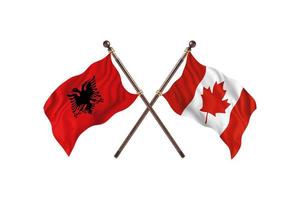 Albanië versus Canada twee land vlaggen foto