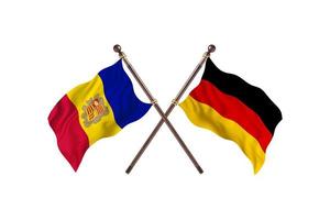 Andorra versus Duitsland twee land vlaggen foto