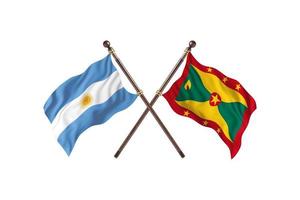 Argentinië versus Grenada twee land vlaggen foto