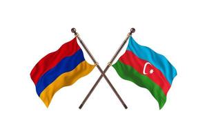 Armenië versus Azerbeidzjan twee land vlaggen foto