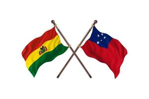 Bolivia versus Samoa twee land vlaggen foto