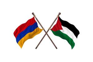 Armenië versus Palestijn twee land vlaggen foto
