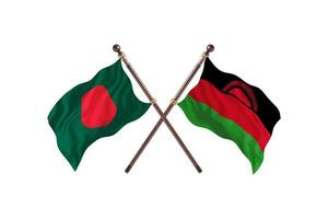 Bangladesh versus Malawi twee land vlaggen foto